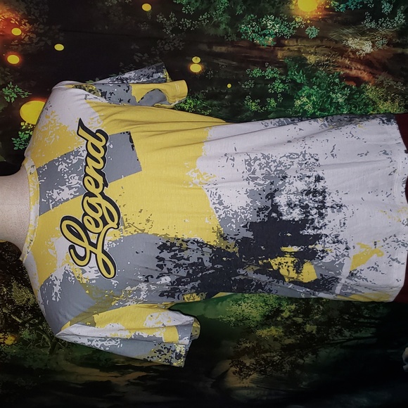 Blackjack size large tee. Yellow,gray, Legend - Picture 1 of 5